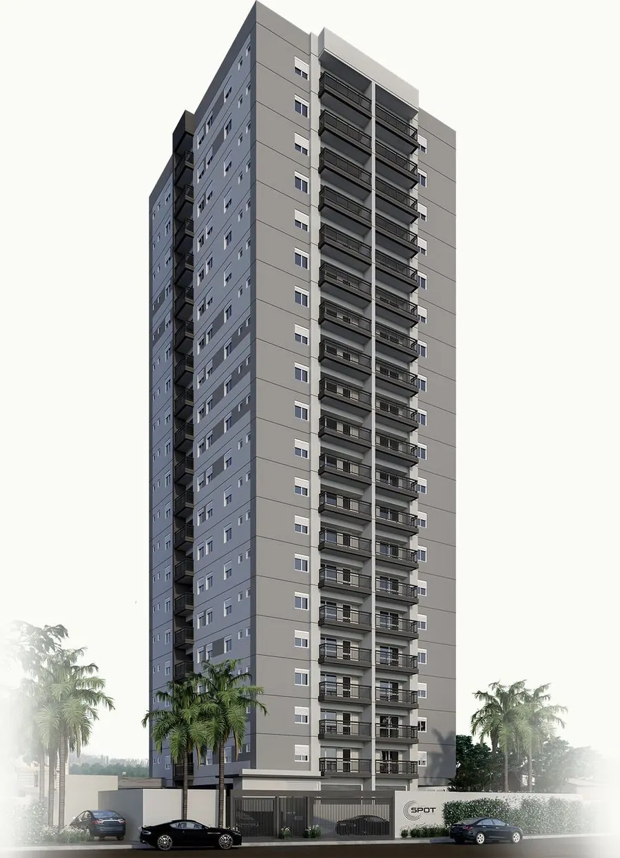 Fachada do Edifício SPOT, prédio de apartamentos à venda no Centro de Diadema